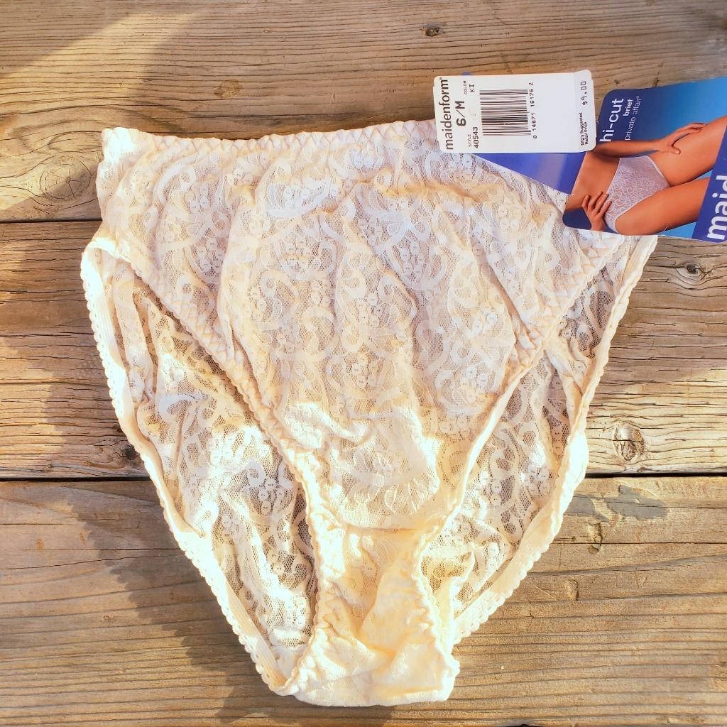 Maidenform Sz 6 40543 Hi Cut Brief Panty Medium 6/M