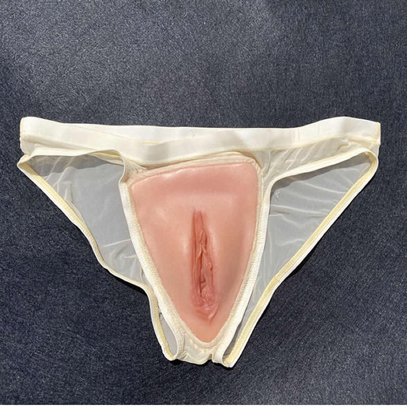 Silicone/Cotton Fake Vagina Panty Thicken Hip Enhancer Crossdresser Transgender