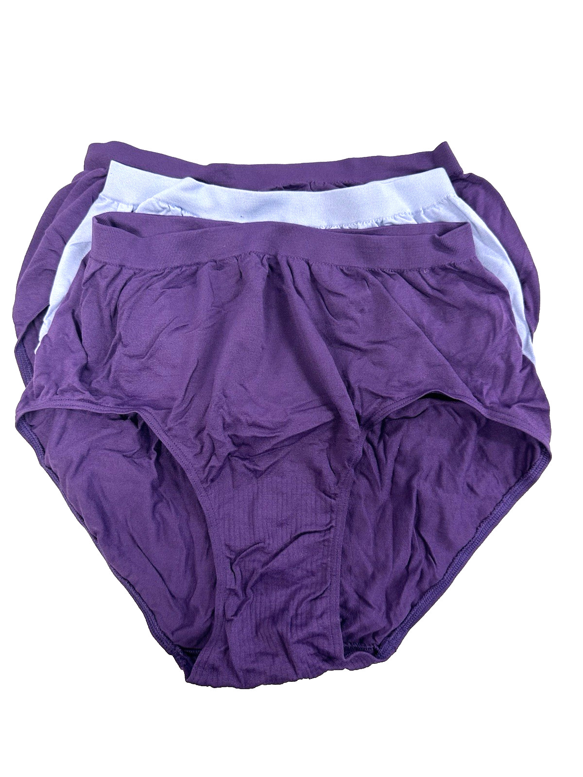 Bali Women Smooth Revolution Micro Brief Panties 3-Pack Blue Purple Size 8/9