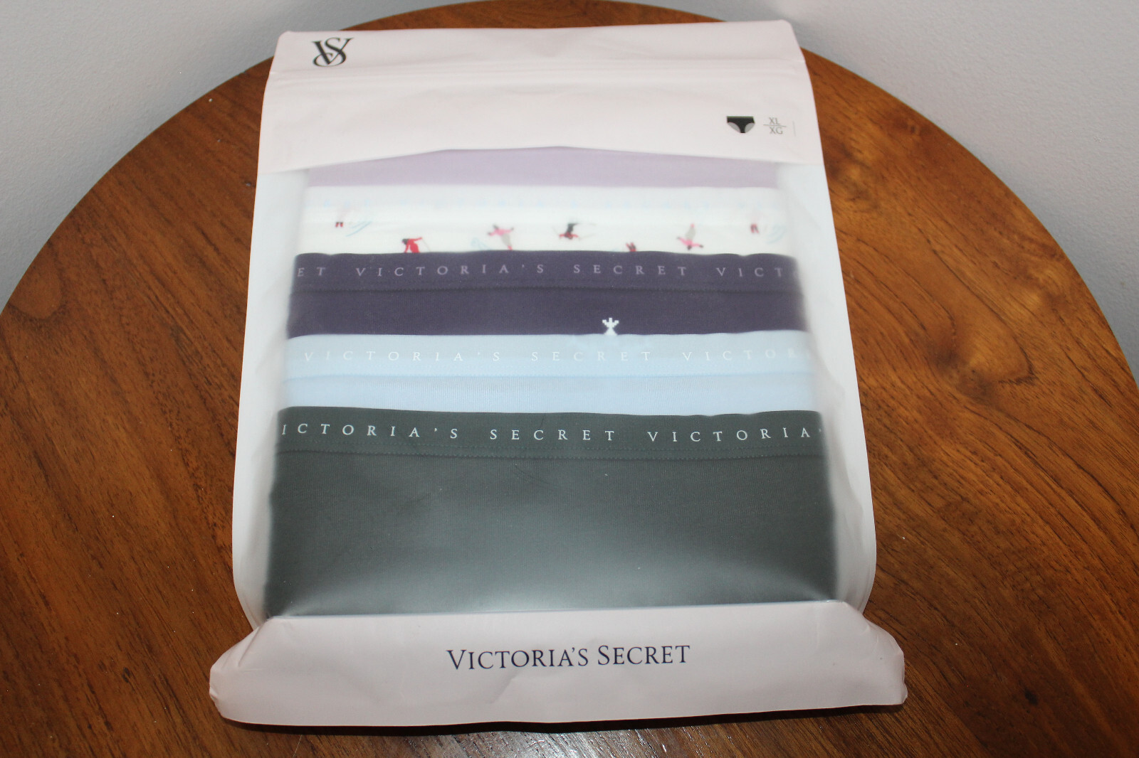 VICTORIA’S SECRET BRIEFS 5-PACK GREEN PURPLE LIGHT BLUE MAUVE-PINK SKIERS SIZ XL