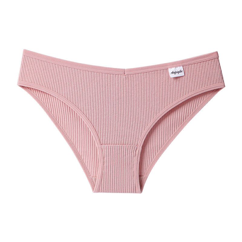 4PCS/LOT Ladies Womens Sexy Cotton Panties Underwear Lingeries Brief Ribbed Soft