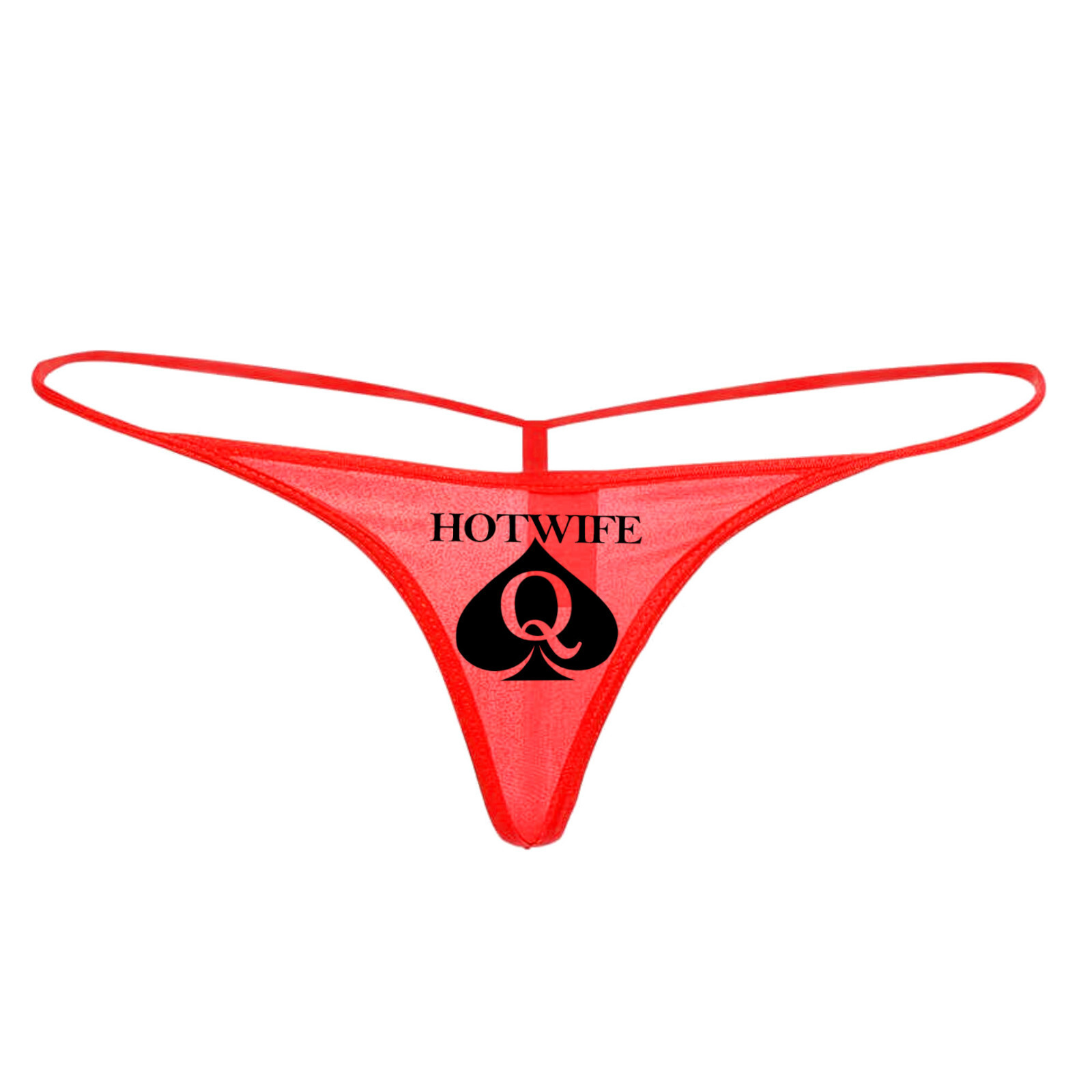Red QOS Brand G-String – Queen of Spades Hotwife Panties (Size L/XL)