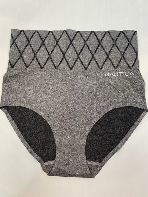Nautica Intimates Womens Size Large Hi Waist Shaping Brief Boxer Gray