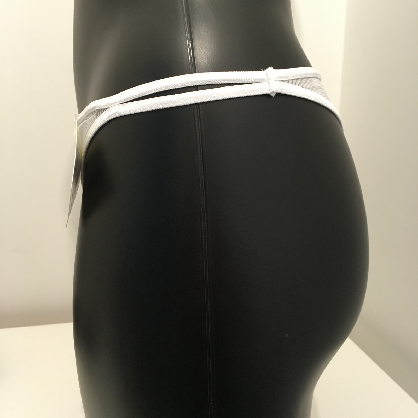 White Mesh Thong Semi Sheer double sided strap detail panties string pants sexy