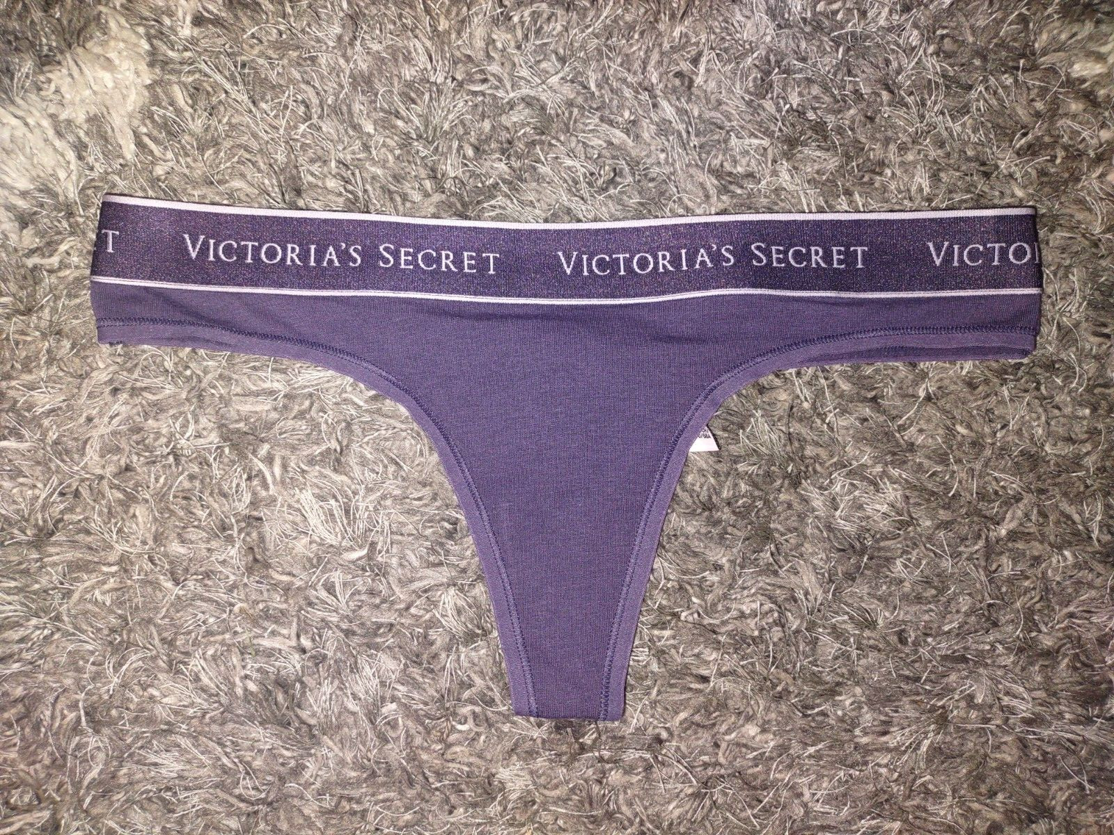 VS cotton logo thong NEW size small deep purple