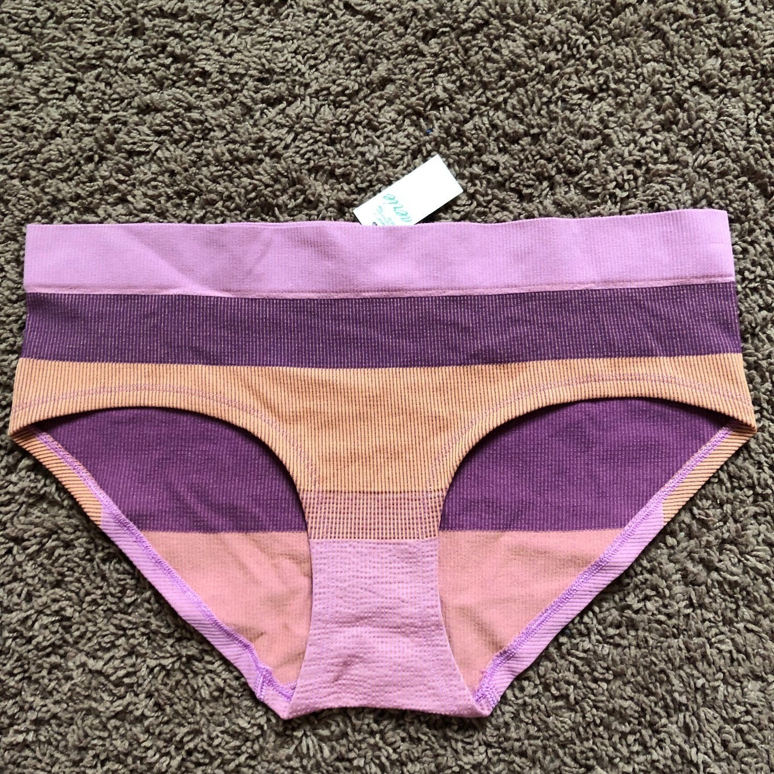 Aerie Striped Seamless Boybrief Underwear Purple Coral Ribbed XXL NWT 7591-564
