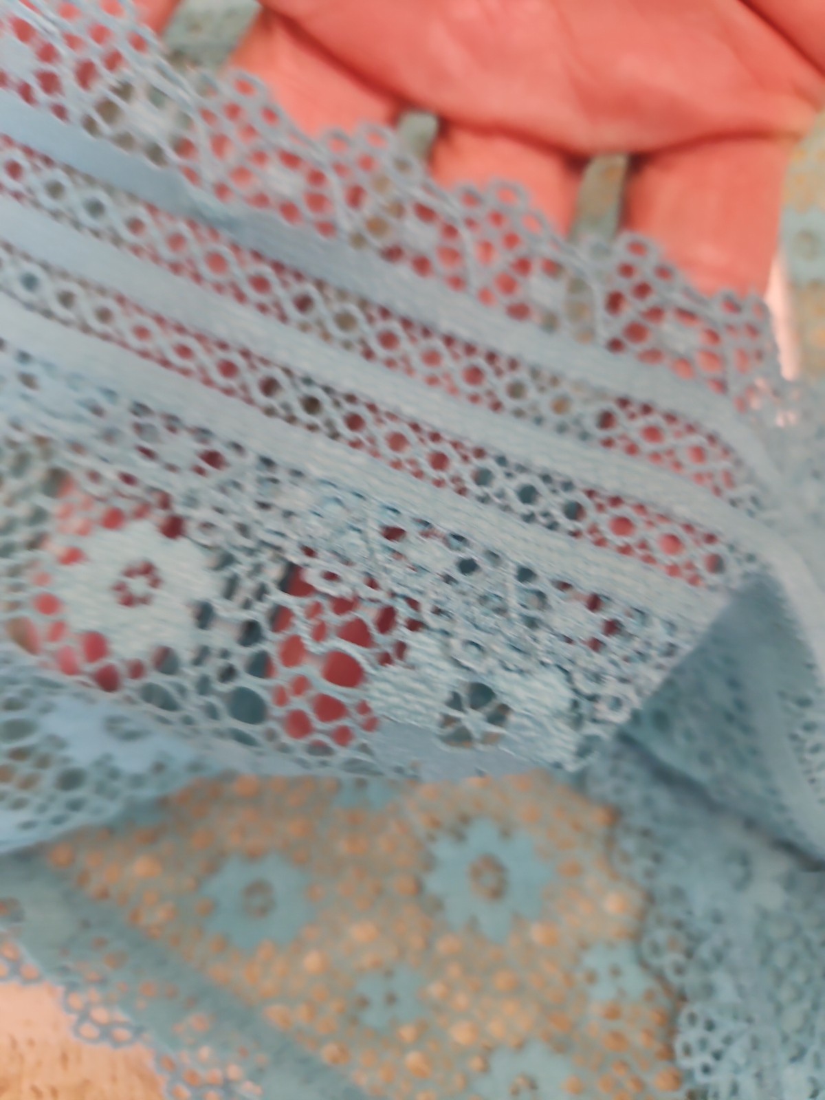 VICTORIA’S SECRET Size M Aqua Green Floral Lace Hiphugger/Hipster Panties NWOT