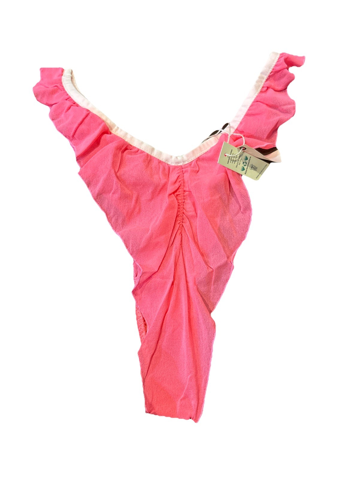 Free People We Are HAH Womans size XL Fly Girl Mesh Panty in Bubblegum Pink NEW