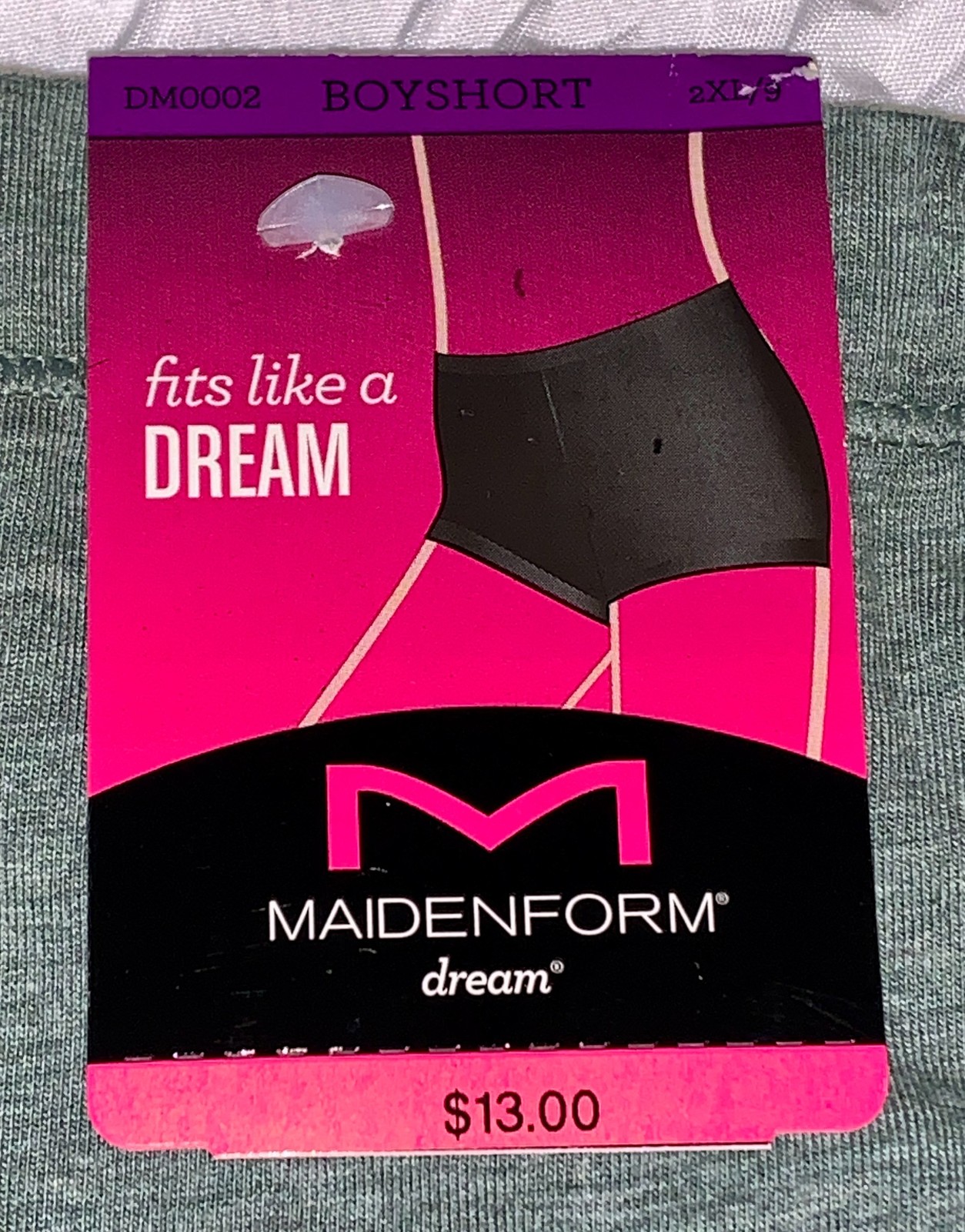 MAIDENFORM Dream Tailored Cotton Green Heather Boyshort Panty Womens S M XL 2XL