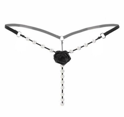 Plus Size Womens Sexy Pearl Panties Crotchles Underwear Thong Lingeries Briefs