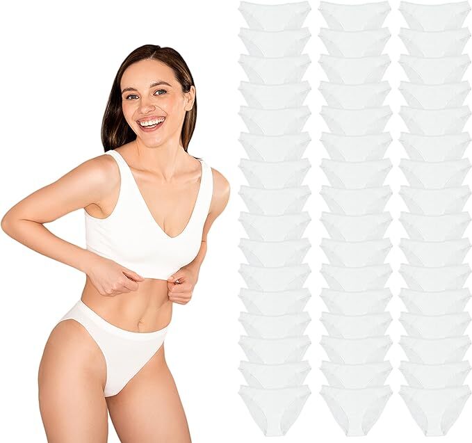 Yacht & Smith 48 Packs Womens 95% Cotton Soft Underwear Panties Briefs in Bulk