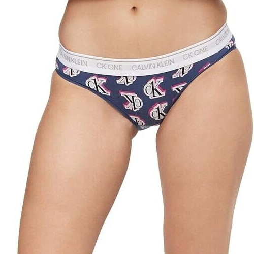 Calvin Klein CK Logo One Cotton Bikini Panty Blue Women’s XL