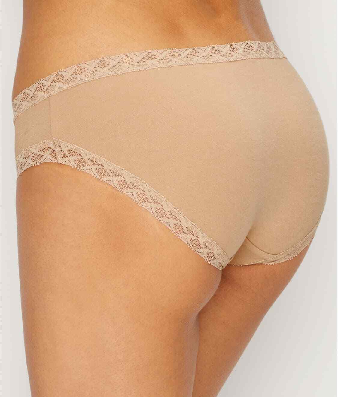 Natori BLISS 156058MP Cafe Beige Stretch Pima Cotton Girl Brief 3 Pair Pack – XS
