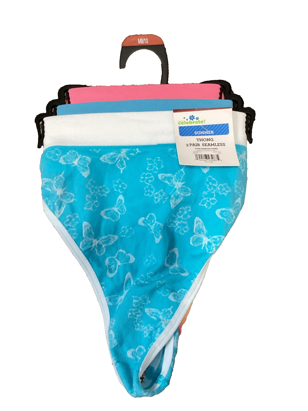 CELEBRATE! SUMMER 3-Pack SEAMLESS THONG Panties Sz. M *