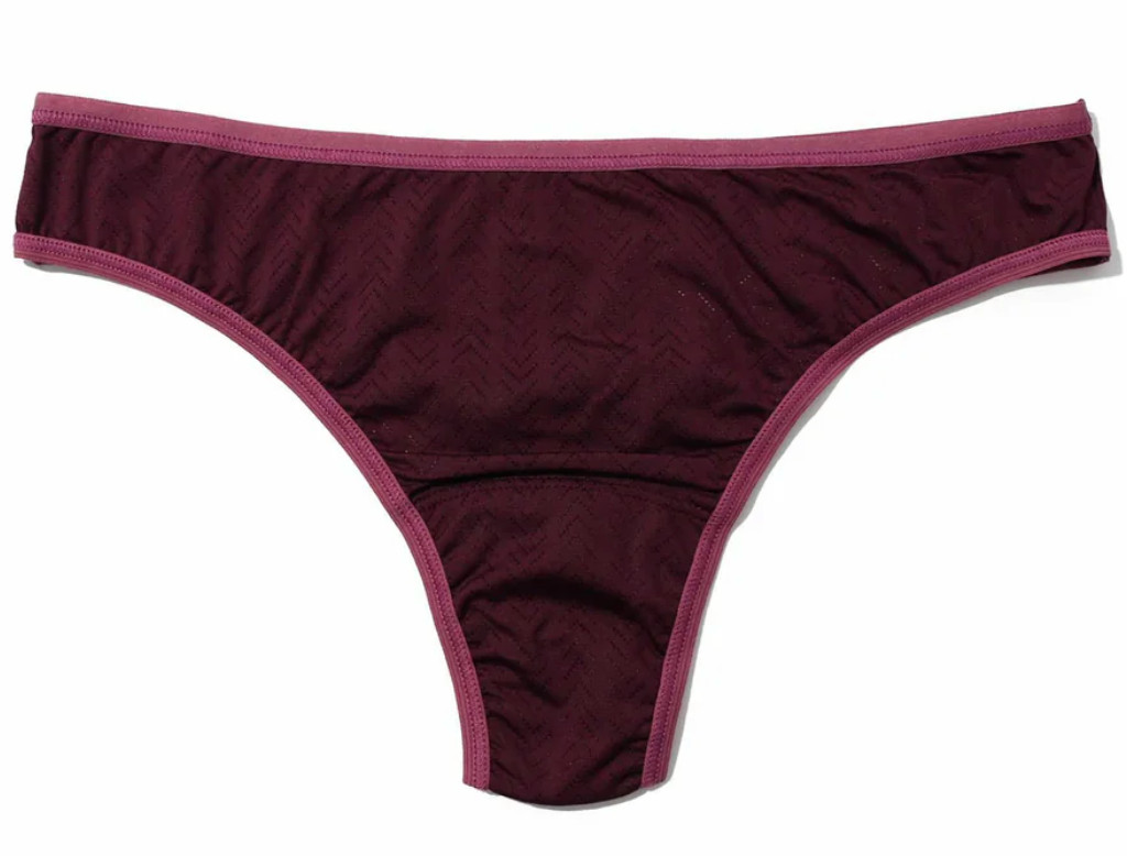 Hanky Panky SMALL MoveCalm Natural Rise Thong NWOT Dried Cherry Red