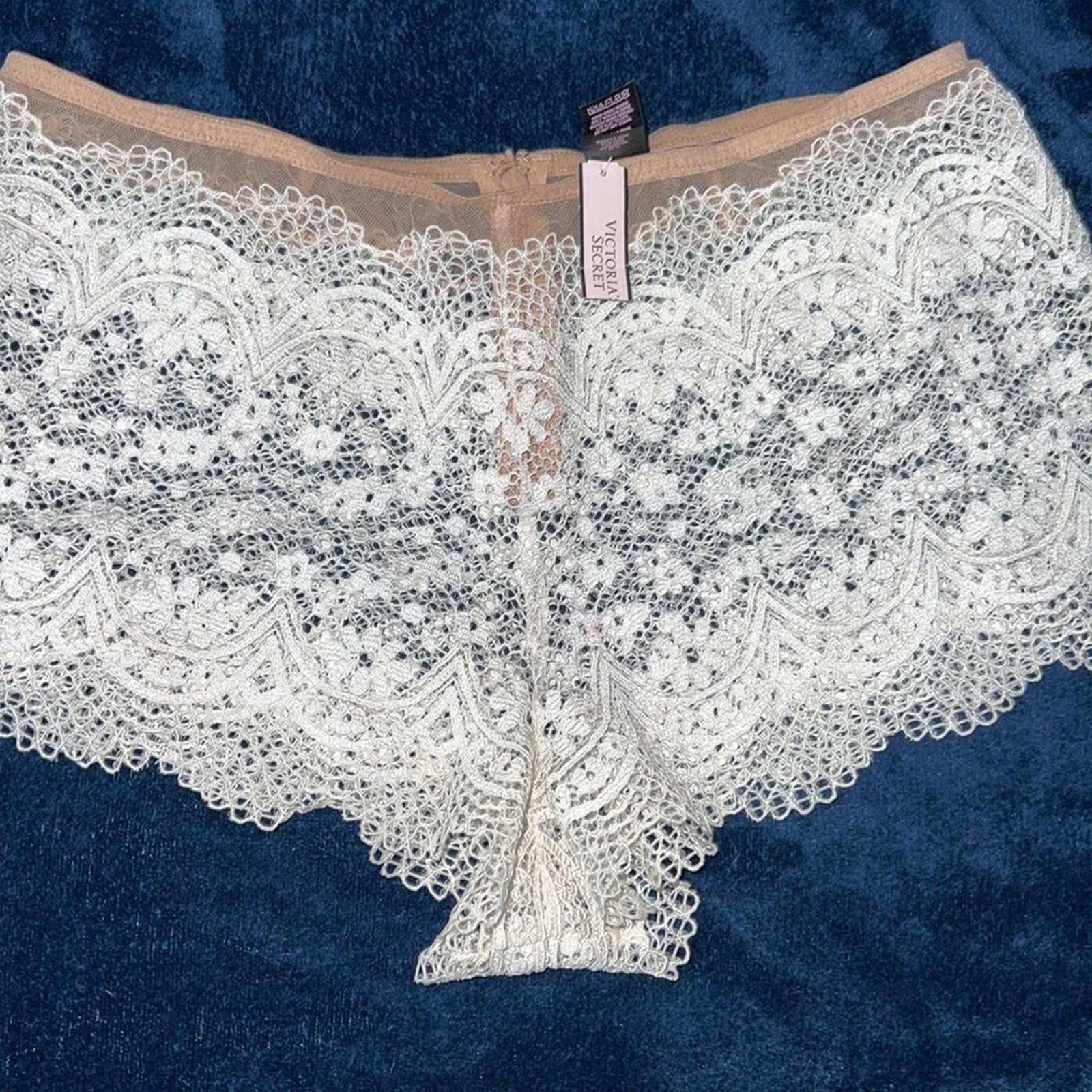 Victorias Secret Crochet Tan nude/Ivory RARE