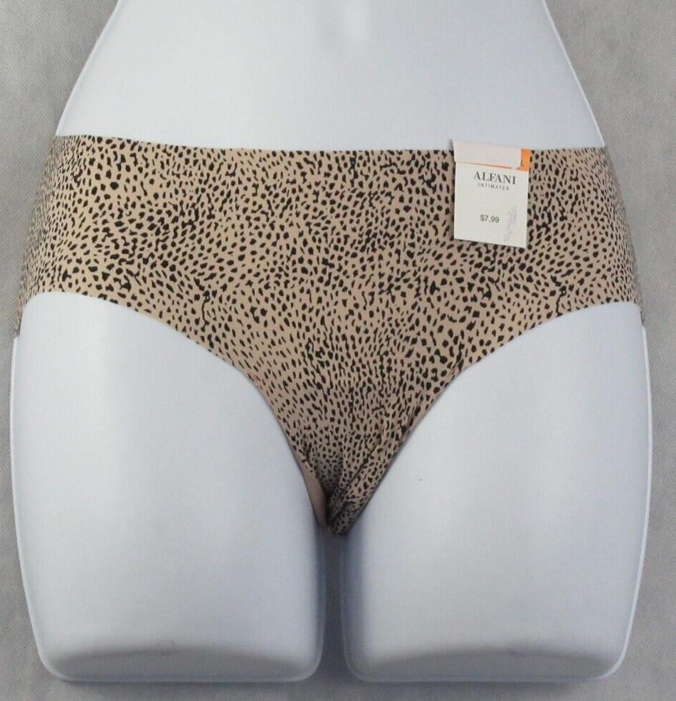 Alfani Women’s Laser-Cut Hipster Panty Underwear, Cheetah Animal Print, Small