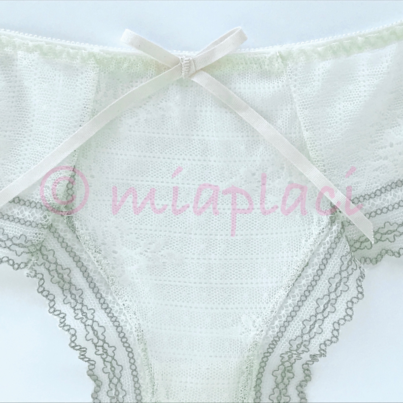 NWT Eberjey Manuela Cinched Hipster Panty #U1481H Ivory/Grey