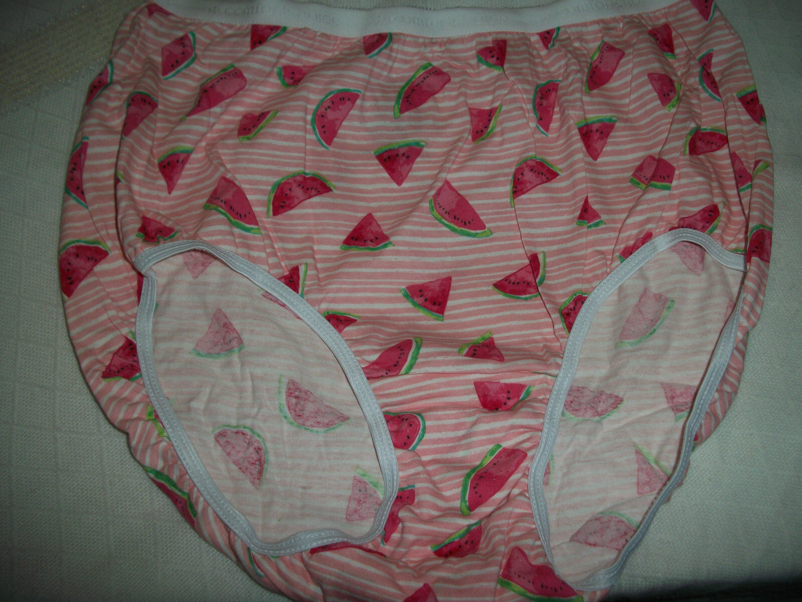 COMFORT CHOICE WOMENS PLUS SIZE 8 X-LARGE FULL CUT BRIEF PANTY 100% COTTON NWOT