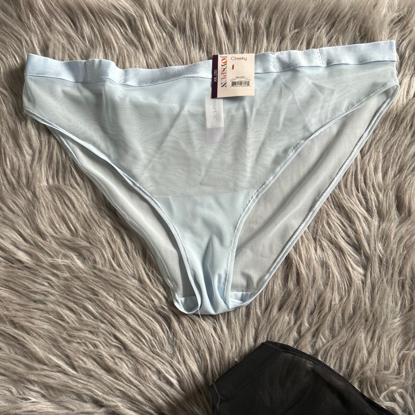 Joyspun Cheeky Underwear Womens Size XXL (20) Panty Black & Blue Panties