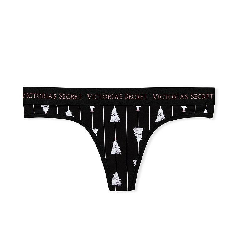 Victoria’s Secret Logo Waist Christmas Tree Thong Double Pack – S/M/L/XL *BNWT*