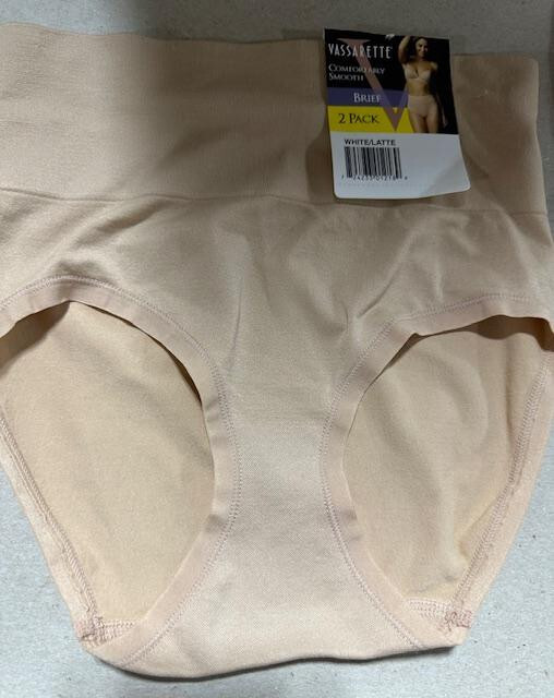 4 Pcs VASSARETTE VF Seamless Smoothing BRIEF #13274 Panty HONEY BEIGE Sz- S / 5