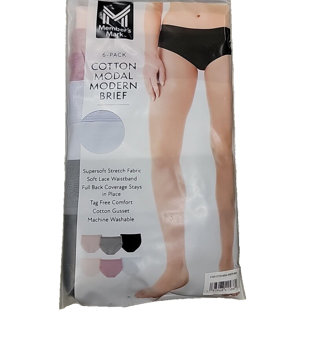 Member’s Mark Women’s 6-Pack Cotton Luxe Modern Brief XXL