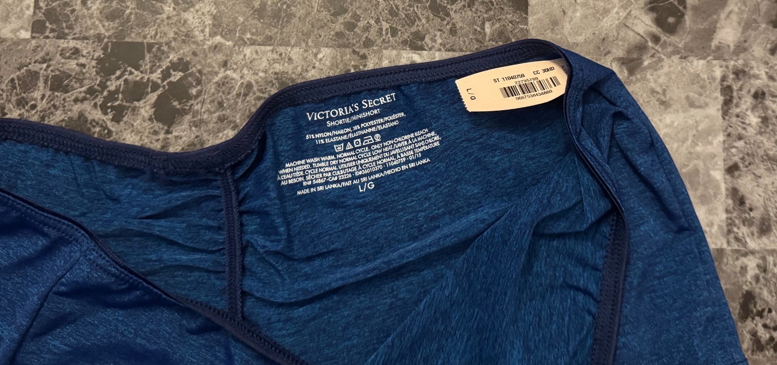 NWT VICTORIA’S SECRET L SMOOTH BLUE RUCH EVERYDAY PERFECT RARE BOYSHORT PANTIES
