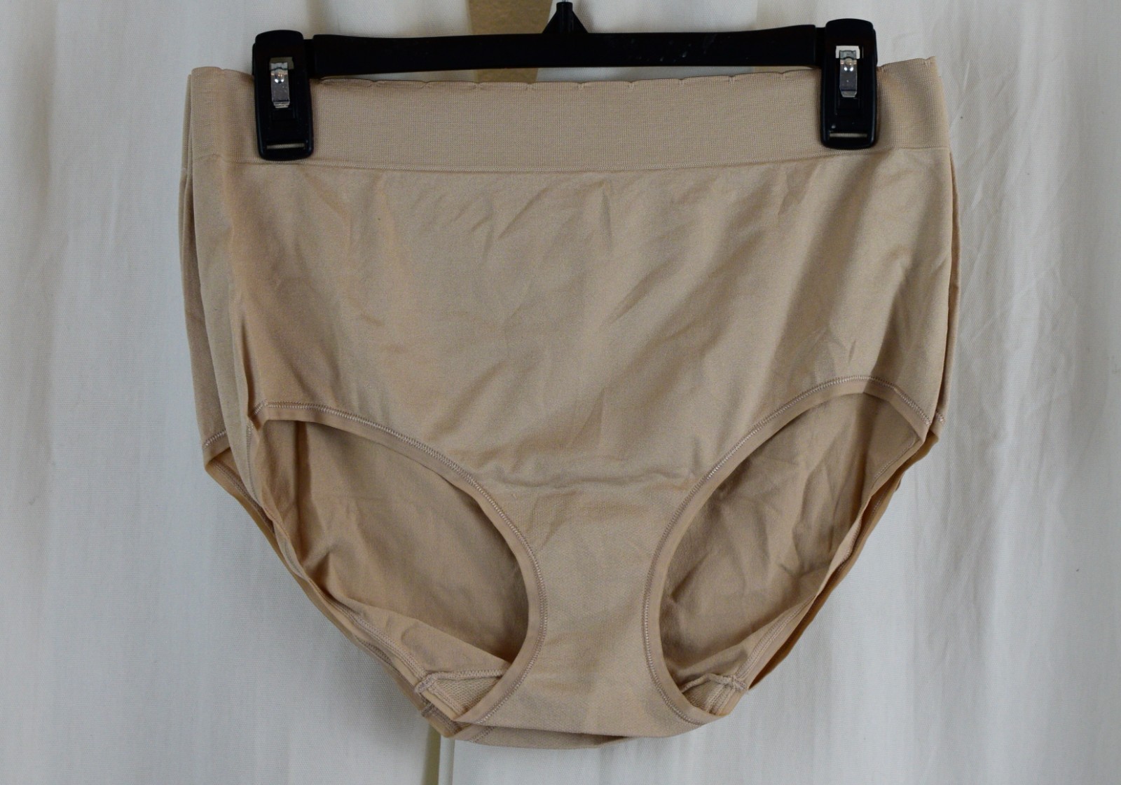 3 PACK Vanity Fair Women’s No Pinch No Show Seamless Underwear Beige Size XL
