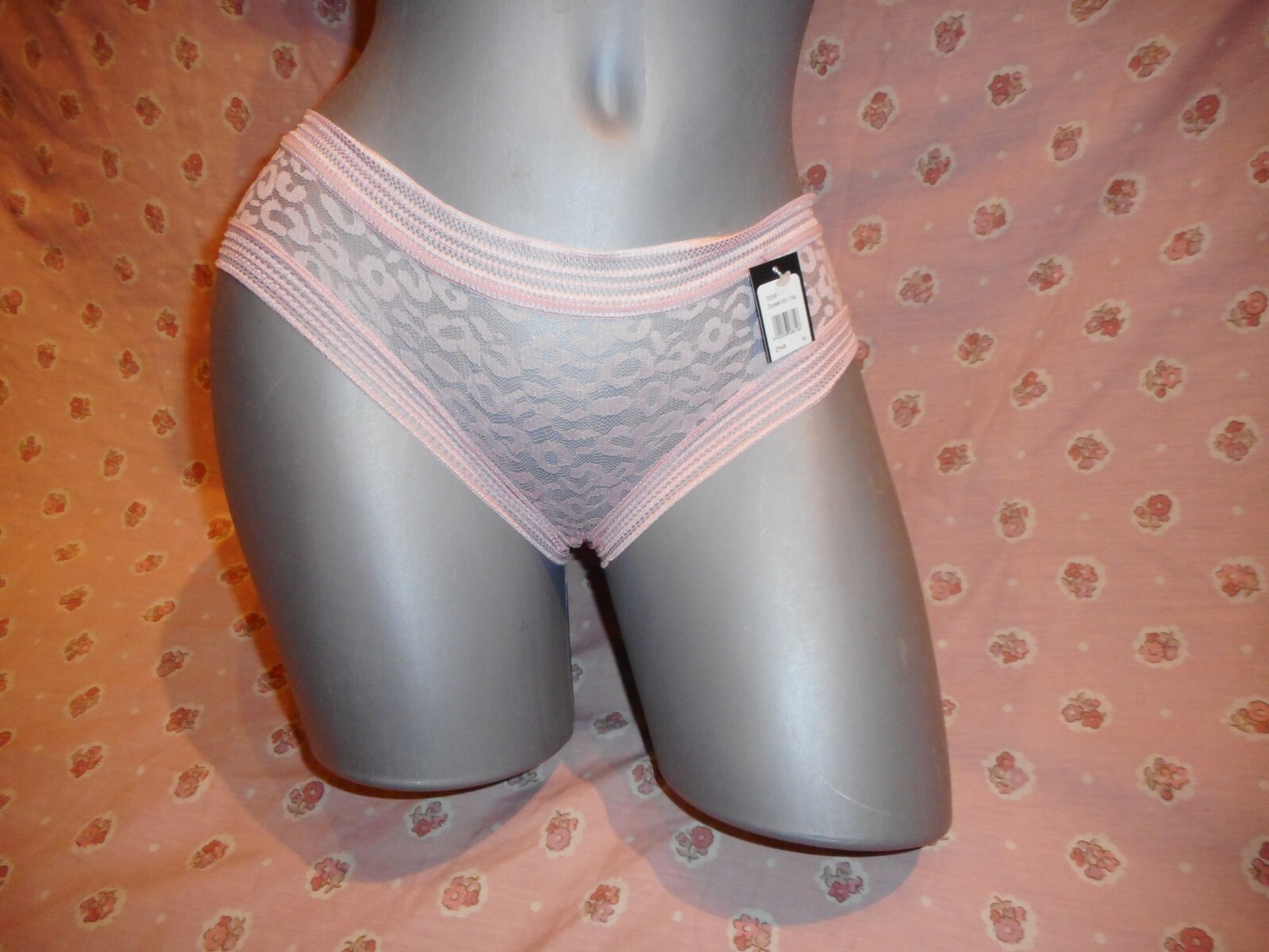 N/W/T Frederick Of Hollywood Pink Spotmesh Panty Size MEDIUM