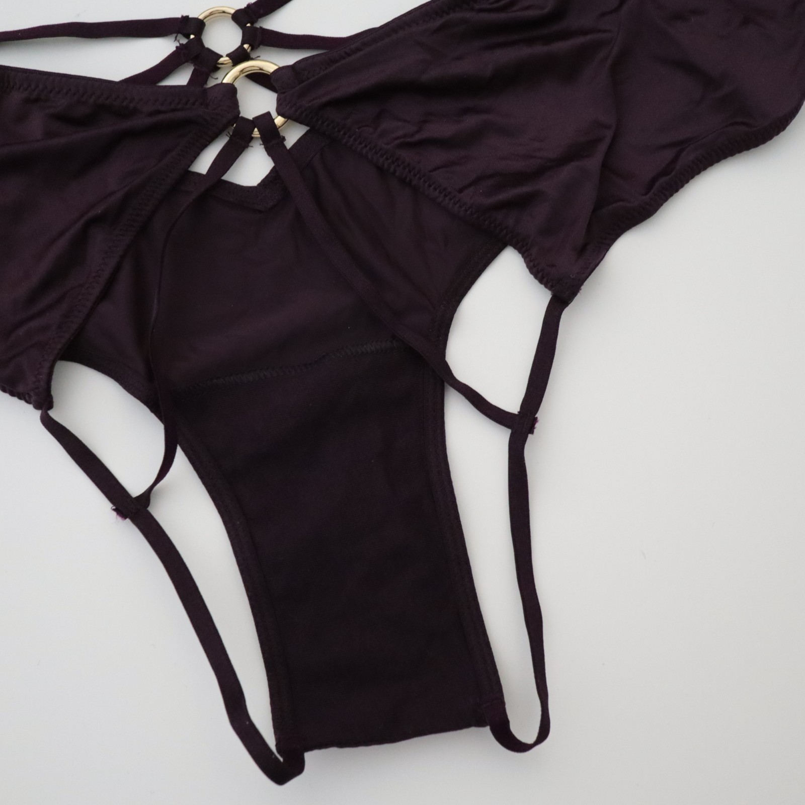 NEW Victoria’s Secret VERY SEXY Strappy Ring Hardware Open-Back Cheeky Panty L