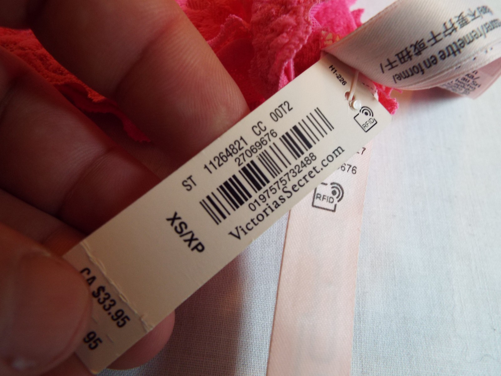 NWT Victoria’s Sexy Tee Lacie Scoop Bralette Ultra Pink xs/xp