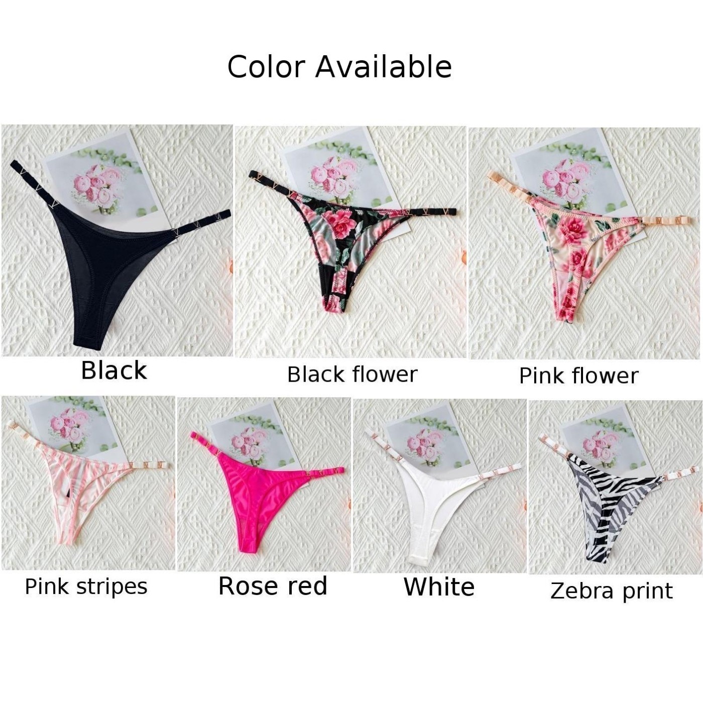 Thongs Thongs Slight Strech Solid Color All Season Underwear Brand New