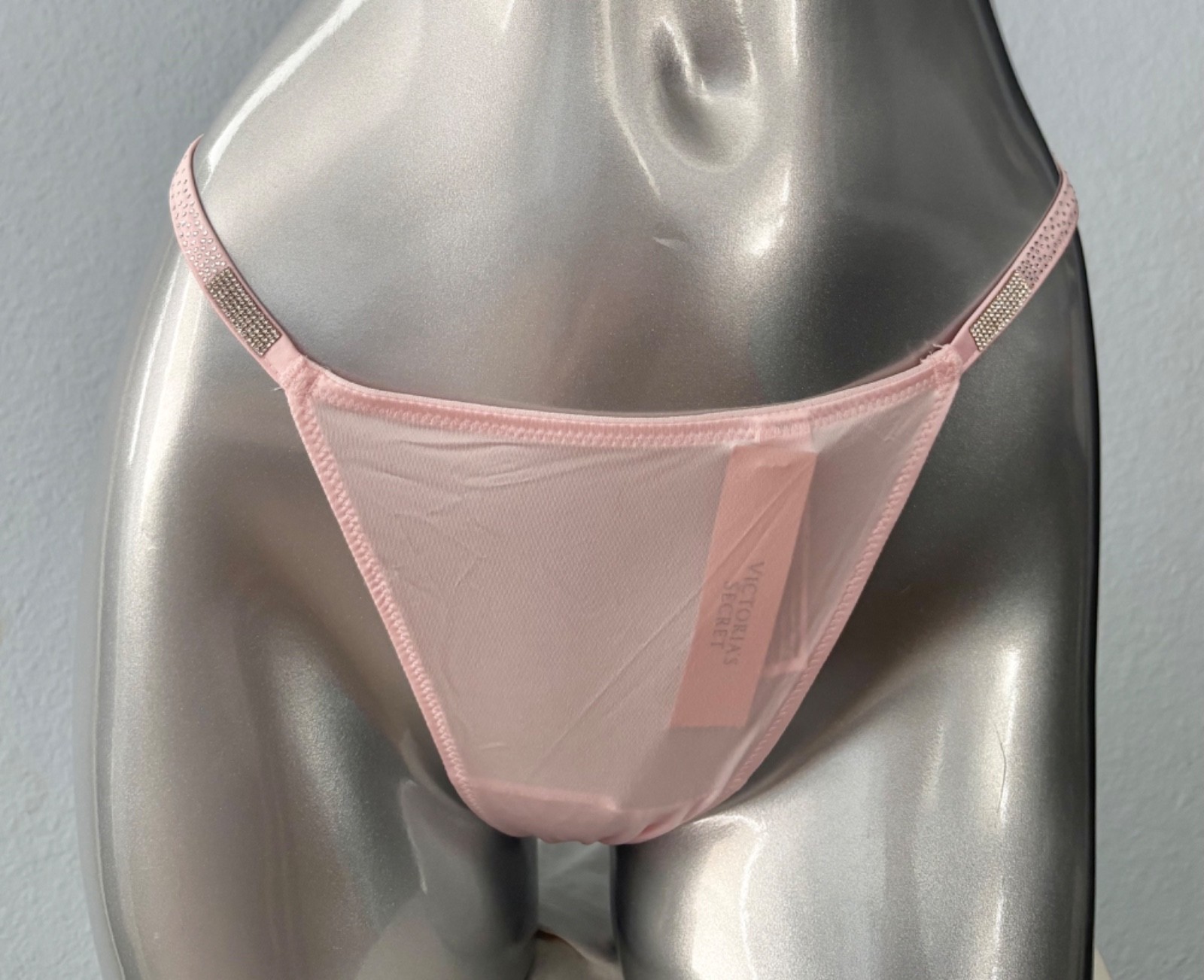 Victoria’s Secret V String Panty Very Sexy Pink Scattered Shine Strap M L XL XXL