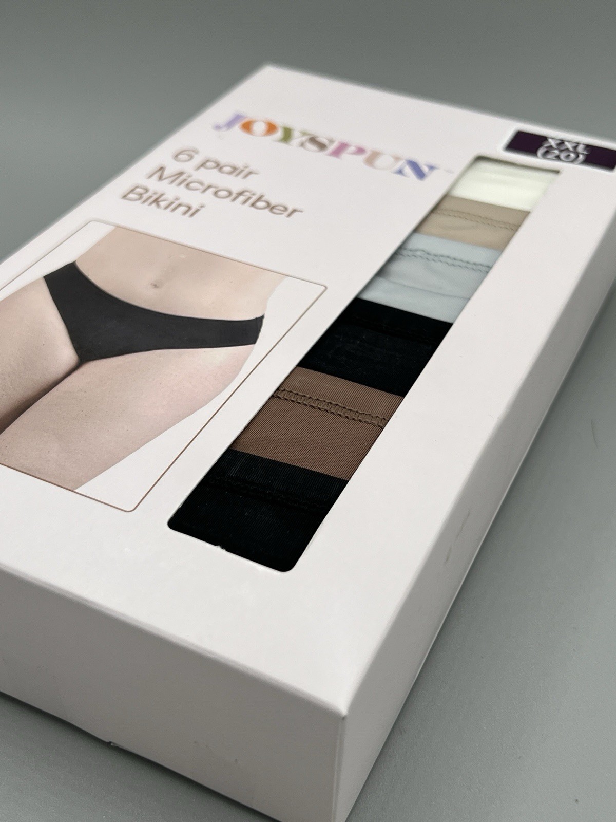 6-Pair JOYSPUN Women’s XXL (20) Microfiber Bikini Panties Underwear Tag-Free