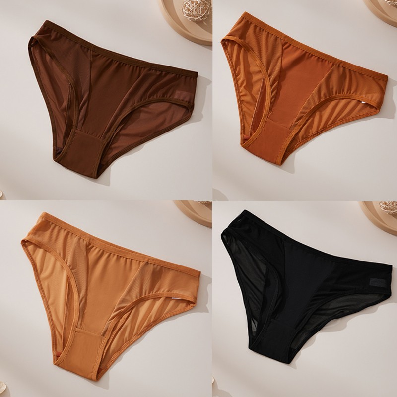 4 Pack Lot Sexy Ladies Womens Sheer Panties Underwear Briefs Lingeries Bikinis
