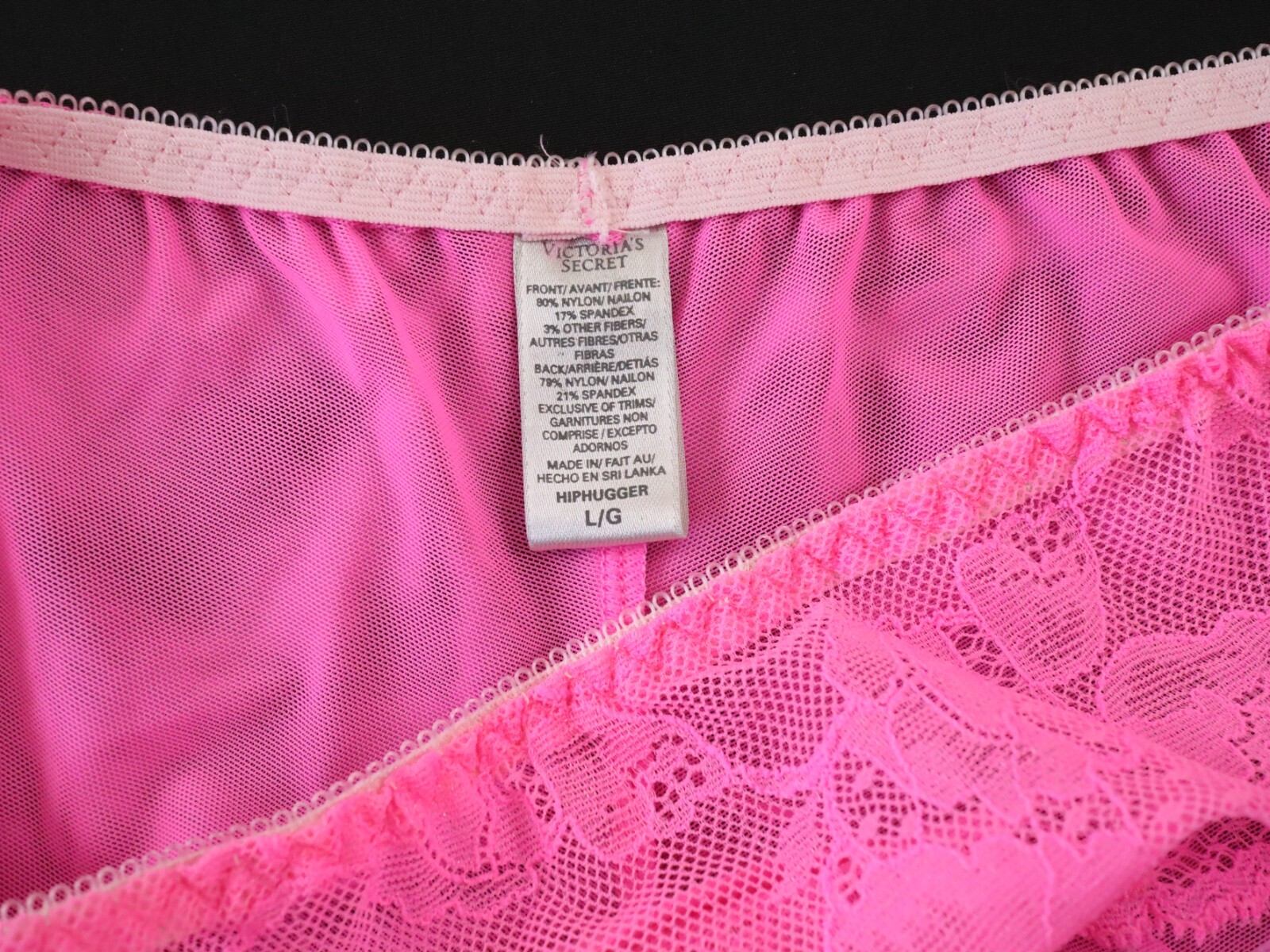NEW Victoria’s Secret VTG 2011 Sheer Lace Hiphugger Bikini Panties LARGE