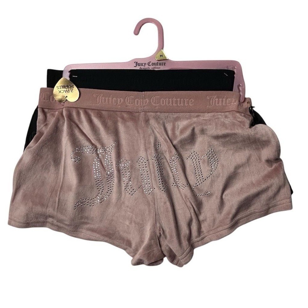 Juicy Couture Women’s Sleep Shorts 2-Pack M Multicolor Rhinestone