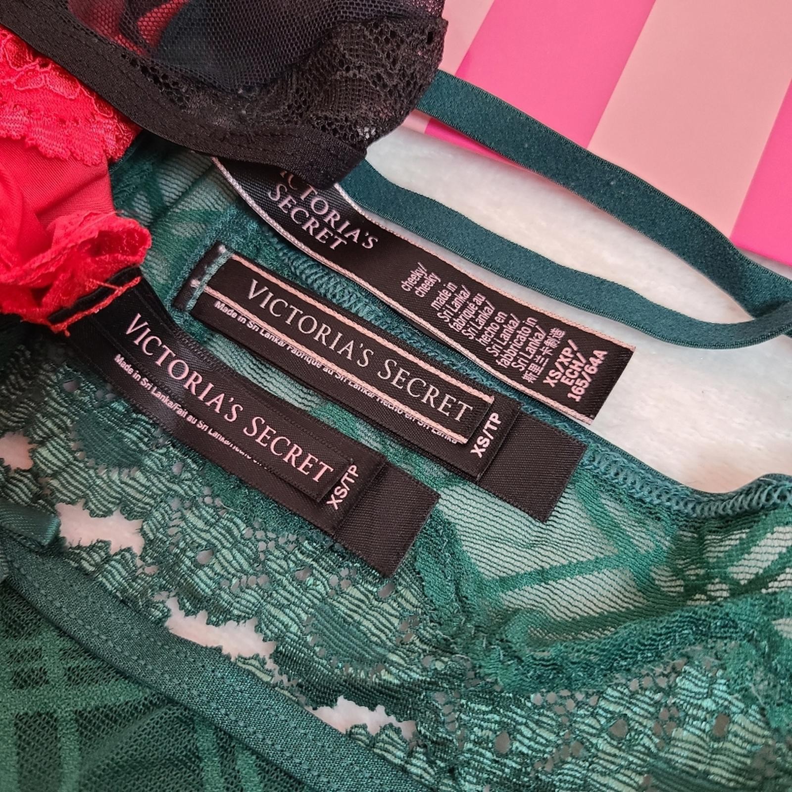 Y2K Victoria’s Secret 3pk Silky Satin Lace Mesh Classic Cheeky Panties Size XS