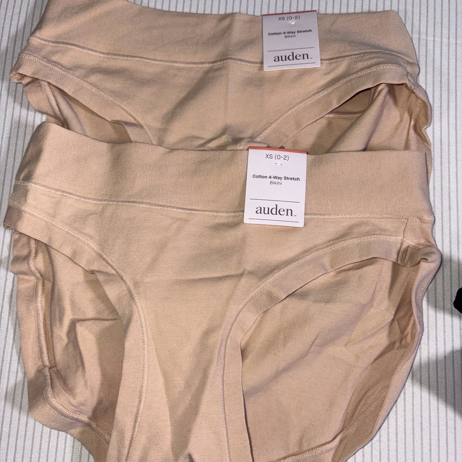 5 Pack Extra Small XS Auden Women’s Underwear Black Lace And Cotton Nude Full