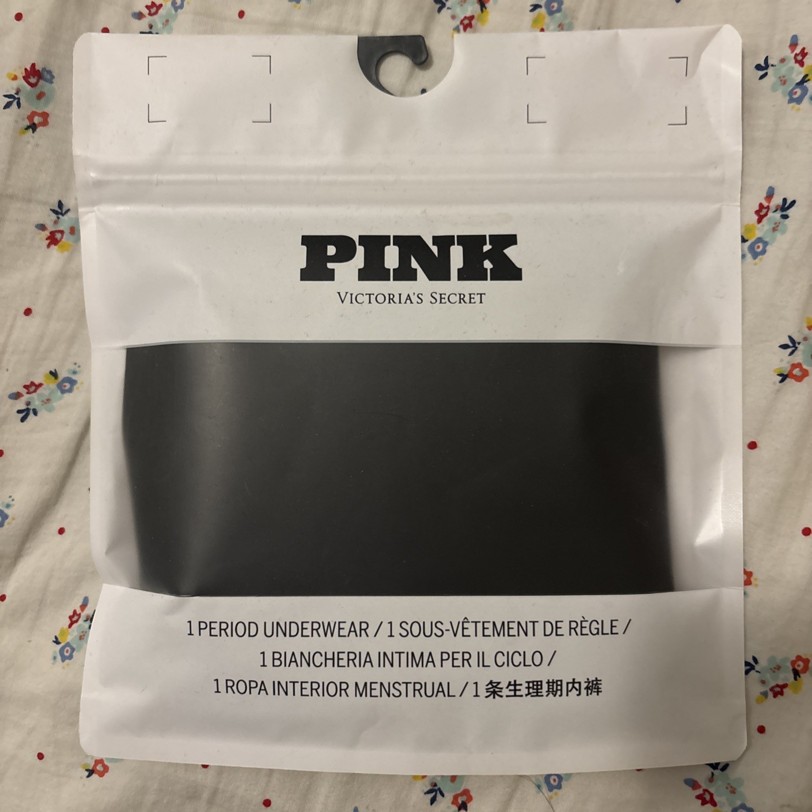 Victoria Secret PINK Period Hiphugger Panty XL/XG Black