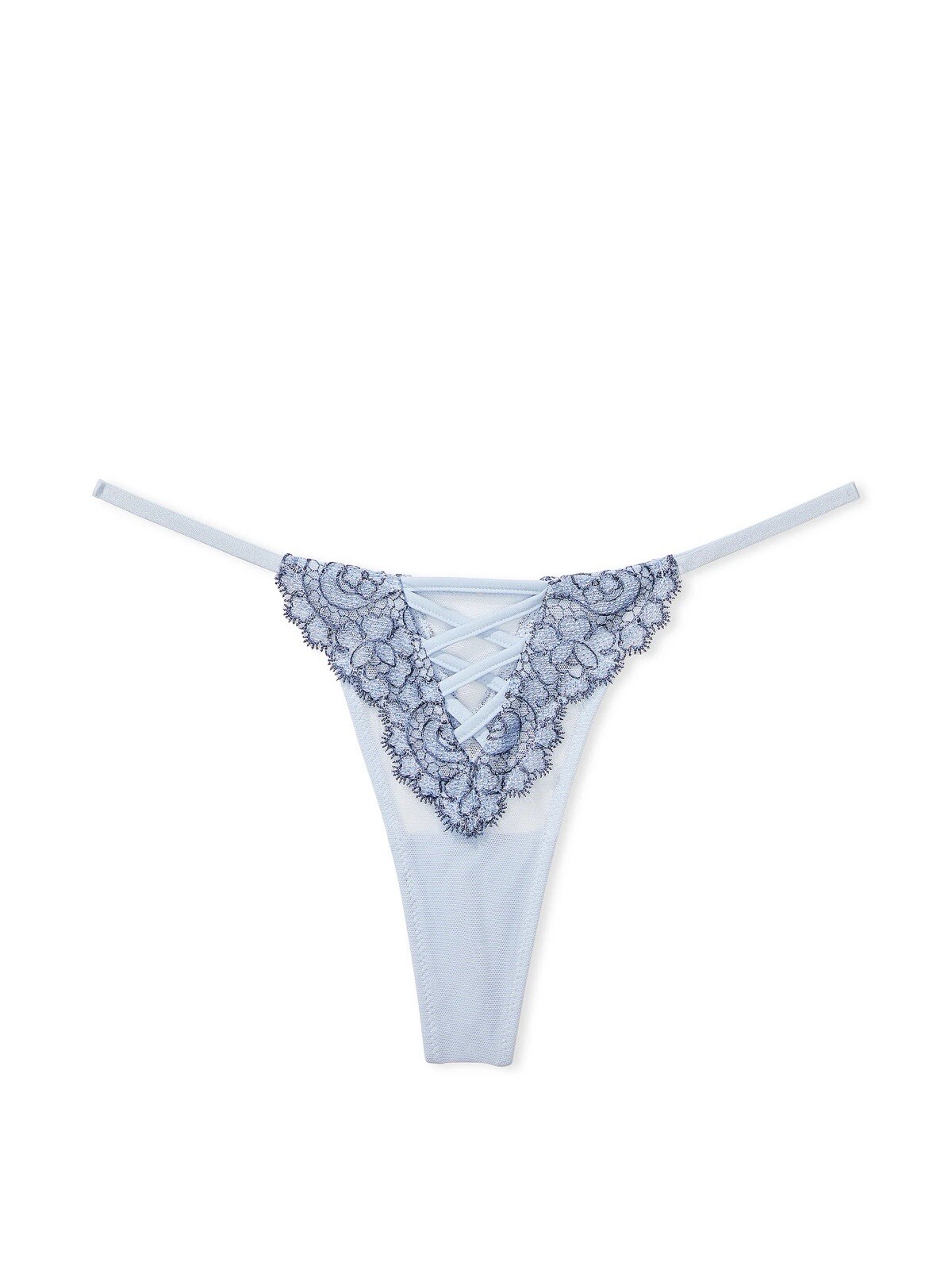 Victoria Secret DREAM ANGELS Boho Floral Embroidery Thong Panty XL