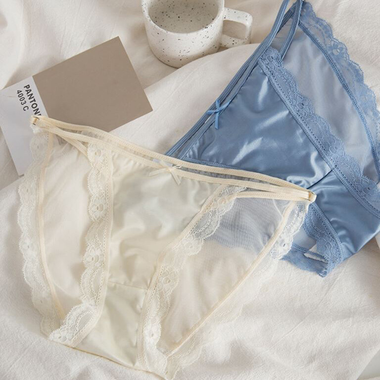 5 Pack Lot Sexy Ladies Womens Thin Satin Panties Underwear Sheer Lingerie Bikini