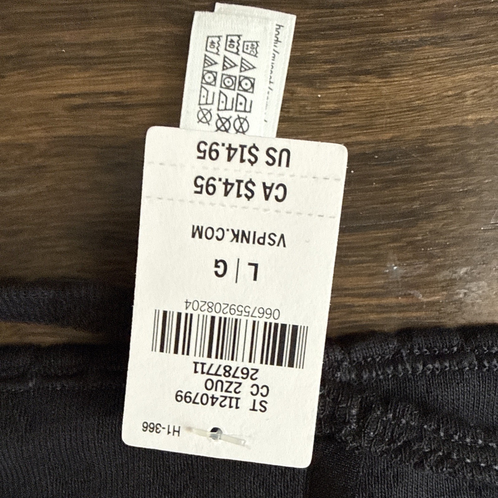 Pink By Victoria’s Secret, Large, Black Cotton String V String Panties
