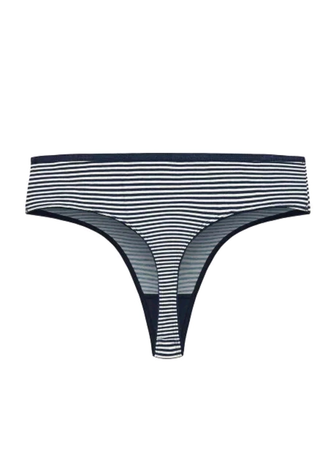 City Chic Ladies Smooth & Chic Thong Underwear size 22 Navy Stripe. 2 Pack