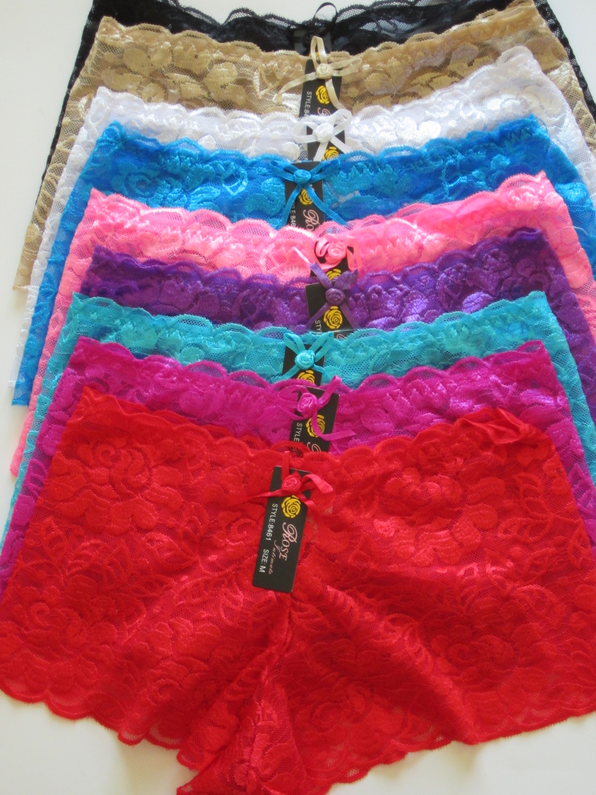 12-100 Boyshort Shortie Underwears Lace Panties Undies Wholesale Mix lot S-4XL
