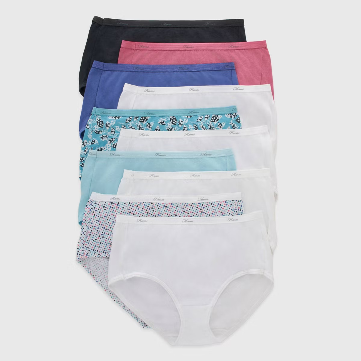 Hanes Women’s 10-Pack Breathable Cotton Tagless Briefs Underwear Size 10/3XL New