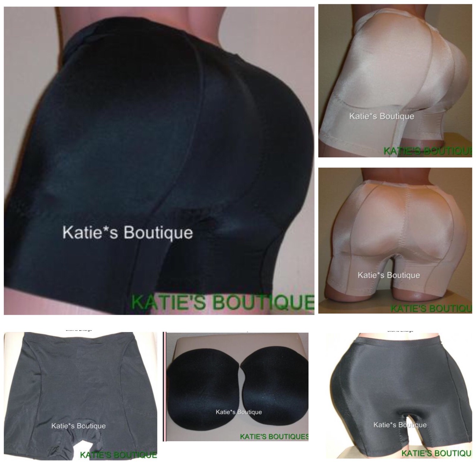 Fake ass Butt & Hip Enhancer Booty Booster Boyshort Boxer Short Removable Pad XL