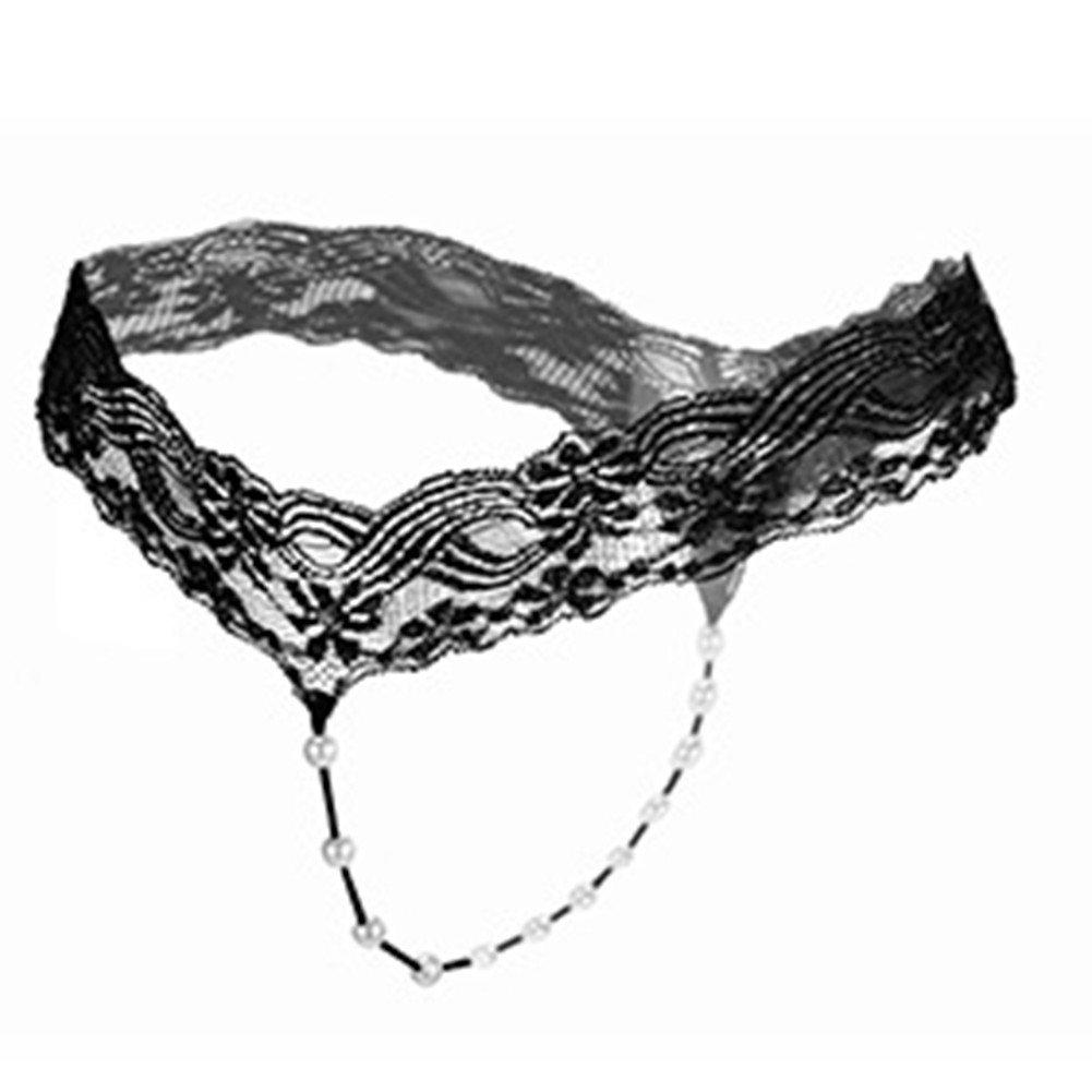 Blue Lace Tback Thong G String Underwear with Sexy Lace Underwear for Women