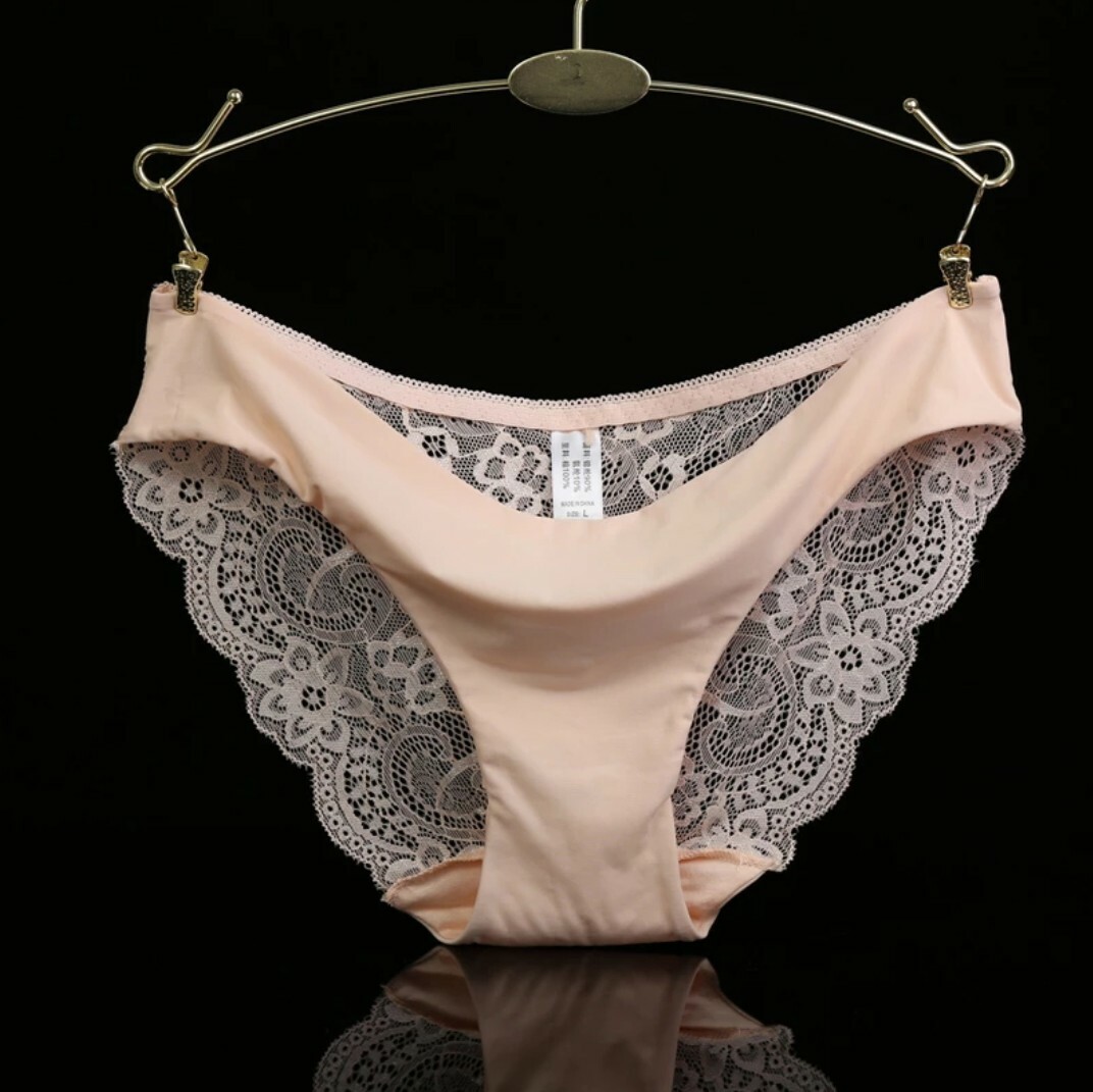 Sexy Shiny Satin Knickers Stretchy Briefs Women Underwear Lace Comfy UK 10-12